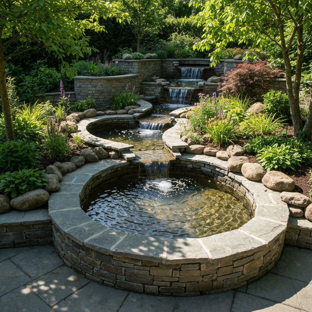 Bespoke garden stone feature